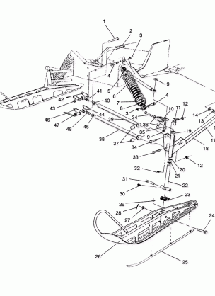 FRONT SUSPENSION and SKI WIDETRAK  /  0932064 (4922982298011A)