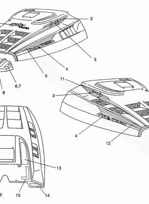 HOOD - DECALS WIDETRAK  /  0932064 (4922982298007A)