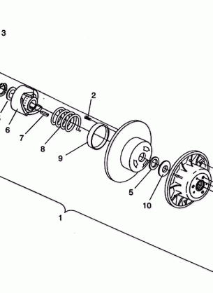 DRIVEN CLUTCH ASSEMBLY Storm E940782 and Storm SKS E940582 (49274427440026)