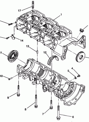 CRANKCASE ASSEMBLY Storm E940782 and Storm SKS E940582 (49274427440031)