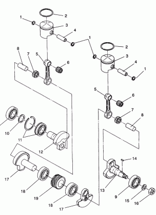 PISTON and CRANKSHAFT LITE GT / 0933133 (4923232323030A)