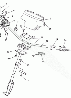 STEERING - HANDLEBAR ASSEMBLY 500 EFI  /  0930674 and  500 EFI SKS  /  0930574 (4922962296014A)