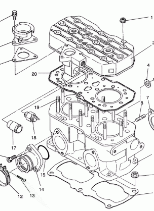 CYLINDER ASSEMBLY 440  /  0930760 and 440 SKS  /  0930560 (4922932293029A)