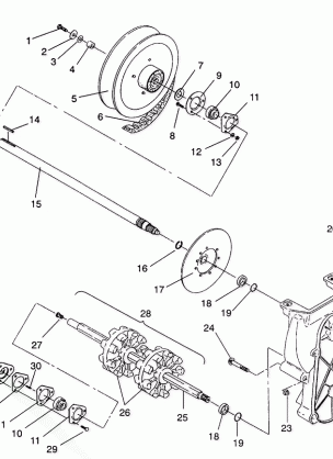 DRIVE TRAIN ASSEMBLY 440  /  0930760 and 440 SKS  /  0930560 (4922932293018A)