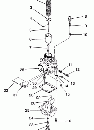 CARBURETOR ASSEMBLY 440  /  0930760 and 440 SKS  /  0930560 (4922932293032A)