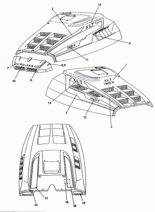 HOOD-DECALS   500 XLT (4921662166009A)