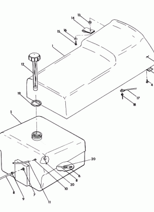 SEAT / GAS TANK ASSEMBLY WideTrak (4921302130003A)