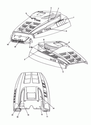 HOOD - DECALS WideTrak (4921302130009A)