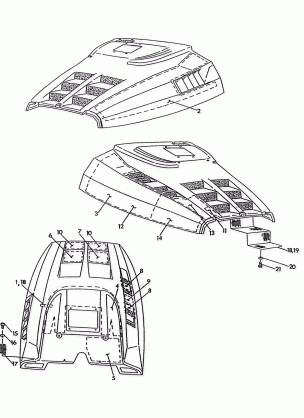 HOOD - FOAM / FOIL WideTrak (4921302130011A)