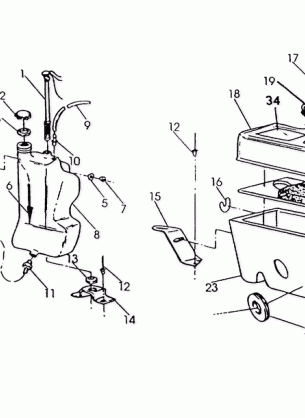 OIL TANK / AIR BOX ASSEMBLY  WideTrak (4921302130031A)