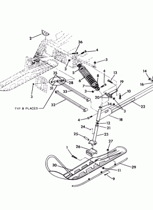 FRONT SUSPENSION and SKI Indy Lite / Star Lite (4921332133009A)