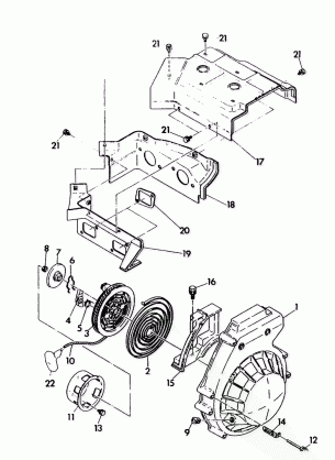 BLOWER HOUSING / RECOIL STARTER Indy Lite (4921332133030A)