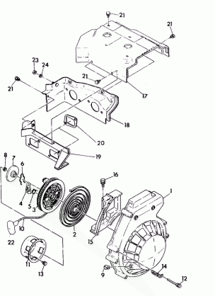 BLOWER HOUSING / RECOIL STARTER  Indy Lite GT (4921342134029A)