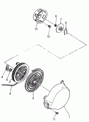 RECOIL STARTER RXL / RXL SKS (4921322132044A)