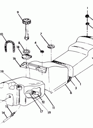 SEAT GAS / TANK ASSEMBLY Sport GT (4921282128007A)