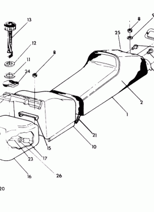 SEAT / GAS TANK ASSEMBLY Sport (4921282128005A)