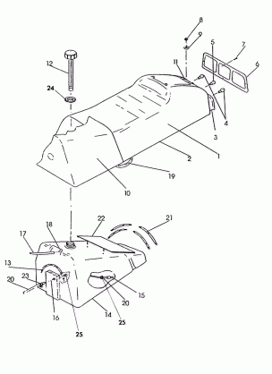 SEAT / GAS TANK ASSEMBLY 650 (4921312131003A)