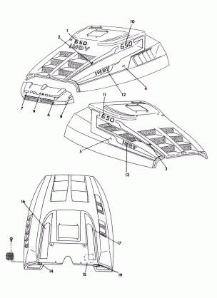 HOOD - DECALS 650 (4921312131009A)