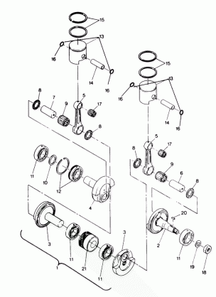 PISTON AND CRANKSHAFT 500 SP (4920222022033A)