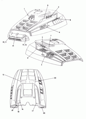 HOOD - DECALS 500 SP (4921262126009A)