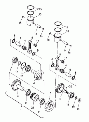 PISTON and CRANKSHAFT 440 (4921242124037A)