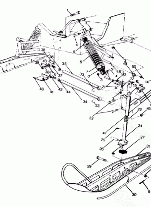 FRONT SUSPENSION AND SKI 500 and 500 Classic (4919251925007A)