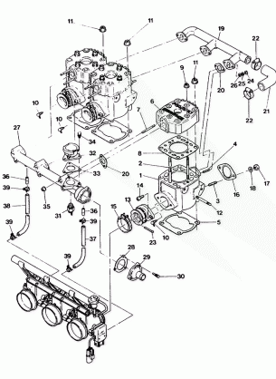 CYLINDER AND MANIFOLD 650 RXL (4919531953024A)