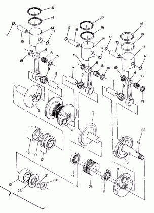 PISTON AND CRANKSHAFT 650 (4919261926025A)