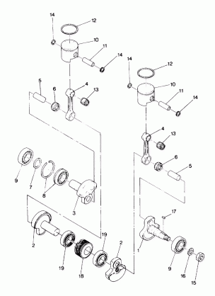 PISTON AND CRANKSHAFT Sprint ES (4916811681037A)