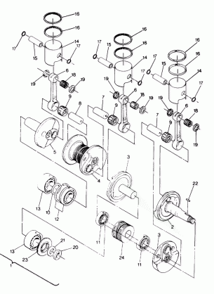 PISTON AND CRANKSHAFT 650 (4916801680025A)