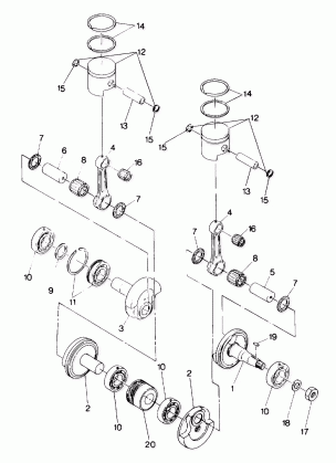 PISTON AND CRANKSHAFT Trail (4916831683027A)