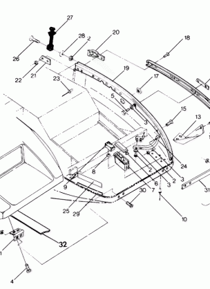 BUMPER AND HINGE Star Sprint ES and StarTrak Updated 2 / 90 (4916811681008A)