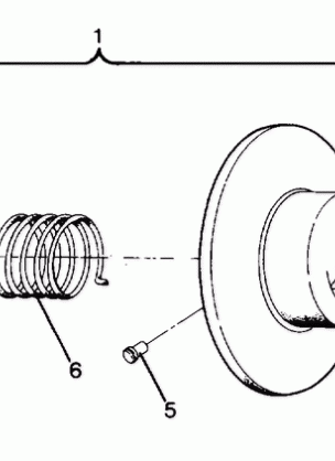 DRIVEN CLUTCH Sport and Sport GT - from Serial No. 1724861 (4916821682024B)