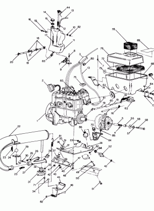 ENGINE MOUNTING 500 and 500 Classic Updated 2 / 90 (4916791679017A)