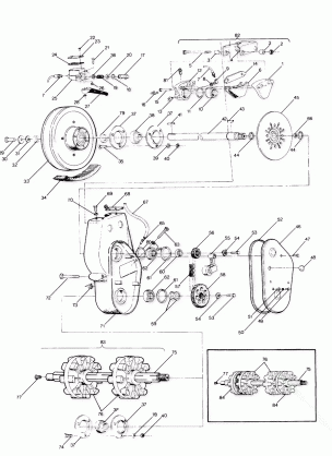 BRAKE AND CHAINCASE 400 500 500 Classic and 650 (4915411541015A)