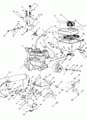 ENGINE MOUNTING 500 and 500 Classic Updated 10 / 88 (4915411541021A)