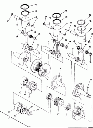 PISTON AND CRANKSHAFT  650 (4915411541039A)