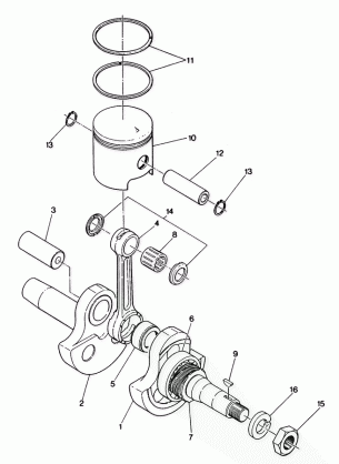 PISTON AND CRANKSHAFT - 0891027 (4915421542C010)