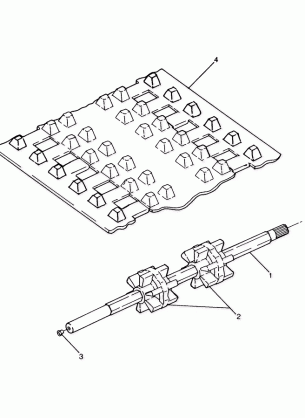 TRACK AND DRIVE SHAFT - 0891549 (4915421542A012)