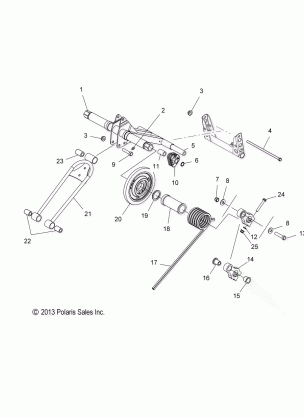 SUSPENSION TORQUE ARM REAR - S15CB5BSA / BSL / BEL (49SNOWTORQUEREAR14INDY)