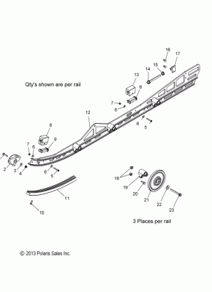 SUSPENSION RAIL MOUNTING - S15CR5BSA / BSL (49SNOWSUSPRAIL14550144)