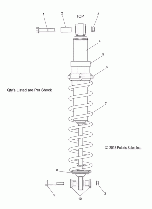 SUSPENSION SHOCK IFS (7043904) - S15CS5BSL / BEL (49SNOWSHOCKIFS7043904)