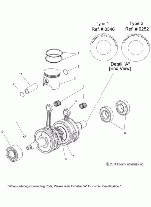ENGINE PISTON and CRANKSHAFT - S15CS6GSL / GEL (49SNOWPISTONCRANKSHAFT15600LE)