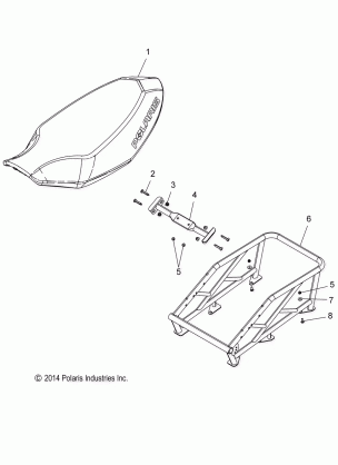 BODY SEAT ASM. and RACK - S15CS6GSL / GEL (49SNOWSEAT14550V)