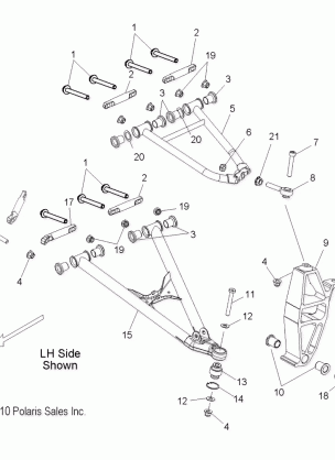 SUSPENSION CONTROL ARMS and SPINDLE - S15CS6GSL / GEL (49SNOWSUSPFRT11800PRMK)