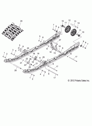 SUSPENSION REAR and TRACK - S15CS6GSL / GEL (49SNOWSUSPRR13600RMK144)