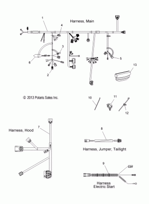 ELECTRICAL WIRE HARNESS - S15CS6GSL / GEL (49SNOWHARNESS14RMK)