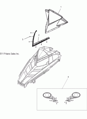 BODY WINDSHIELD - S15CT5BEL / BSL / BSM (49SNOWWINDSHLD12SBAD)