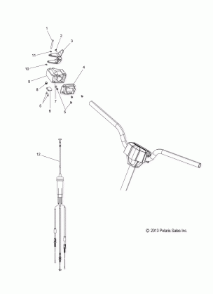 ENGINE THROTTLE CONTROL ASM. - S15CT5BEL / BSL / BSM (49SNOWTHROTTLE14550)