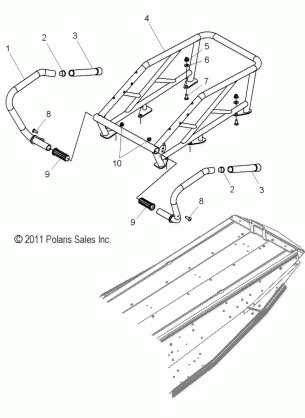 CHASSIS RACK and PASSENGER HAND HOLD - S15CT5BEL / BSL / BSM (49SNOWRACK12550TRG)